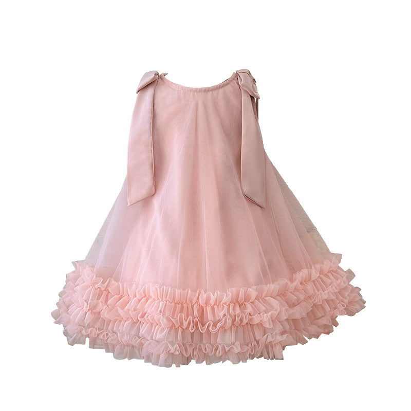 Girls' summer dress  new style chic fashion baby girl swallowtail princess dress first birthday party dress