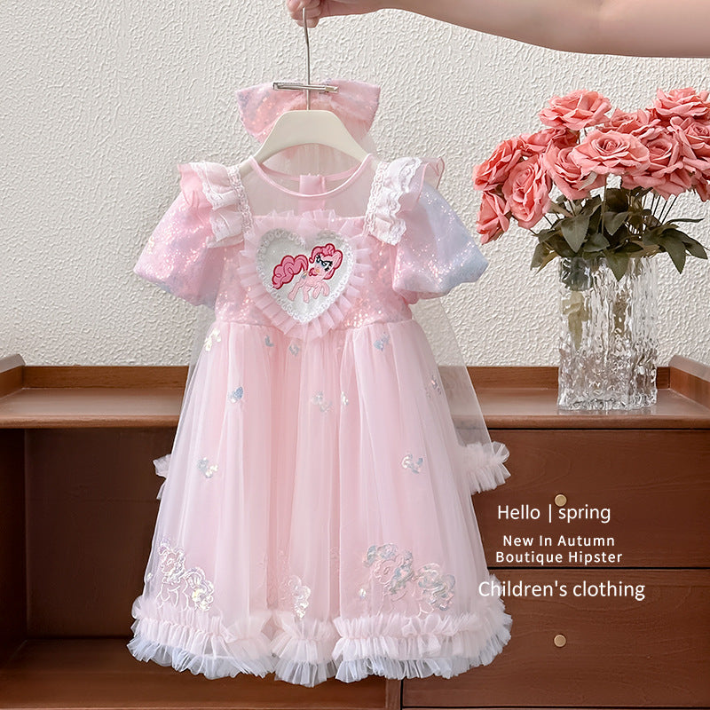 【clearance】new girls' dresses - stylish my little pony birthday dresses for baby girls, super fairy princess dresses