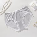 European and american hot-selling satin sexy lace plus size panties women's bow french comfort  women's underwear