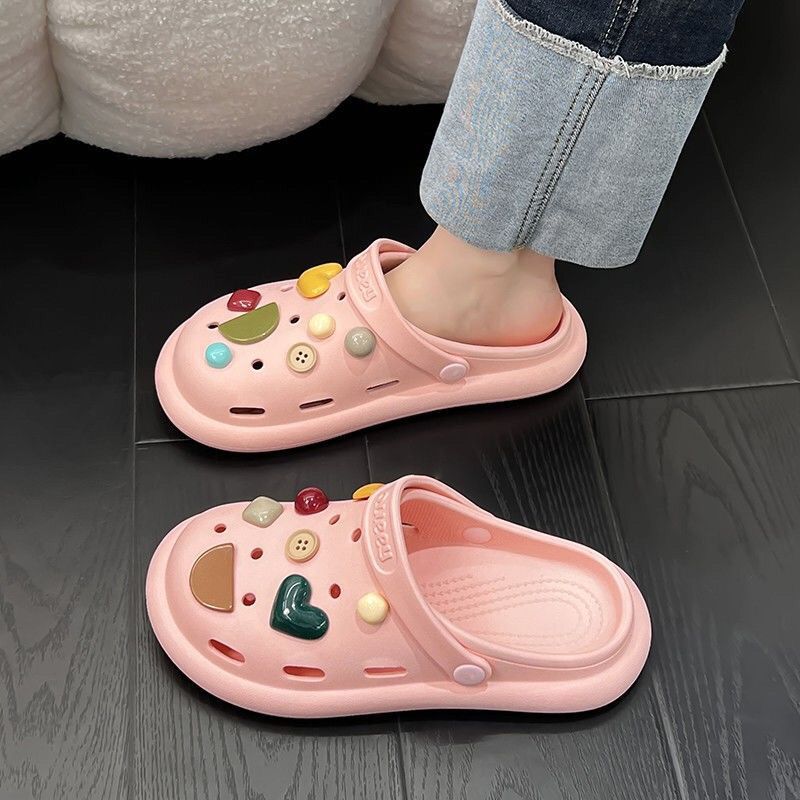 2025 new women's closed-toe slippers - summer anti-slip indoor/outdoor home slippers, trendy beach clogs