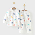 Wholesale autumn/winter baby thermal underwear sets for boys and girls, pure cotton newborn infant home wear - dropshipping available