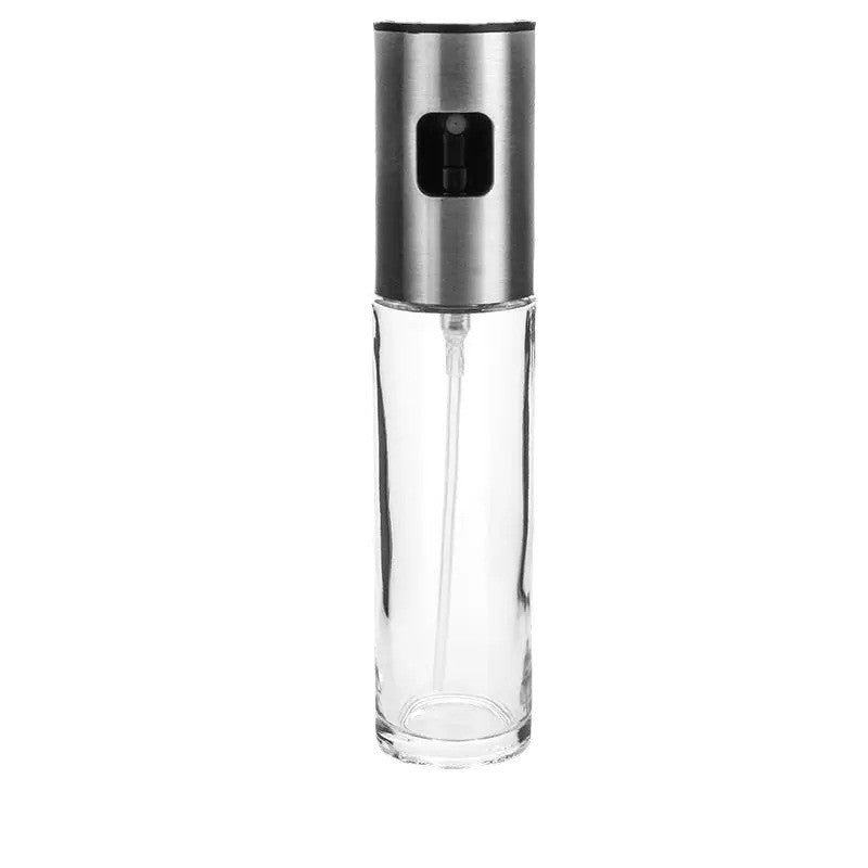 304 stainless steel oil sprayer bottle - convenient press-type oil dispenser for home bbq, glass bottle for reduced fat and oil control