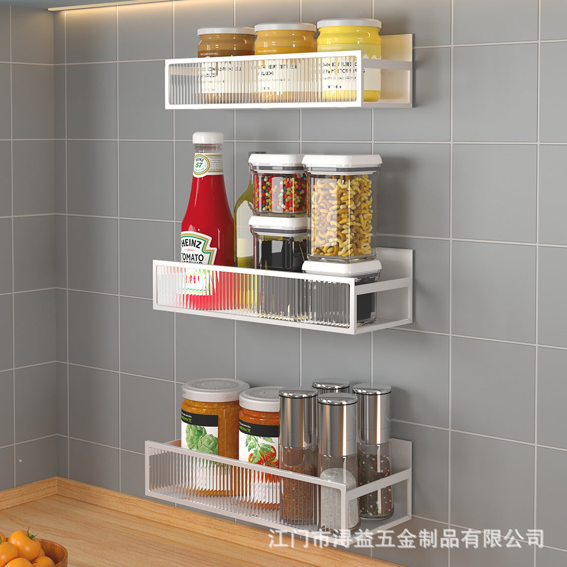 Source Factory Kitchen Shelf Acrylic Refrigerator Rack Side Hanging Multi-layer Magnetic Non-punching Seasoning Storage Rack