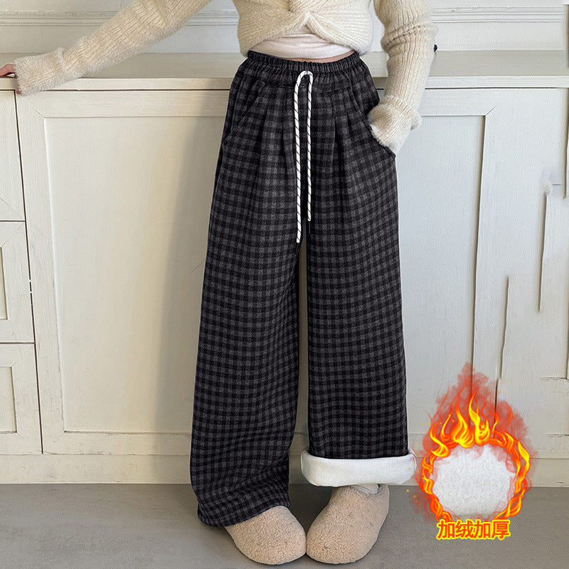 Girls' plaid pants - autumn/winter casual student sweatpants -  new hot style - girls' harem lantern pants