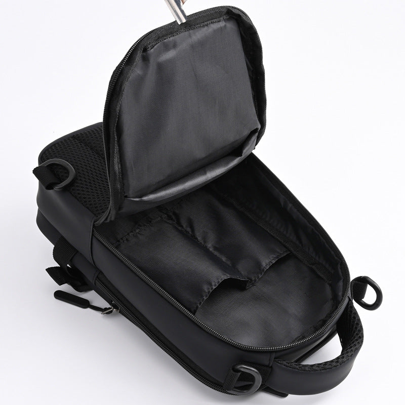 New messenger bag men's multi-compartment large-capacity shoulder bag travel business simple breast bag casual fashion backpack