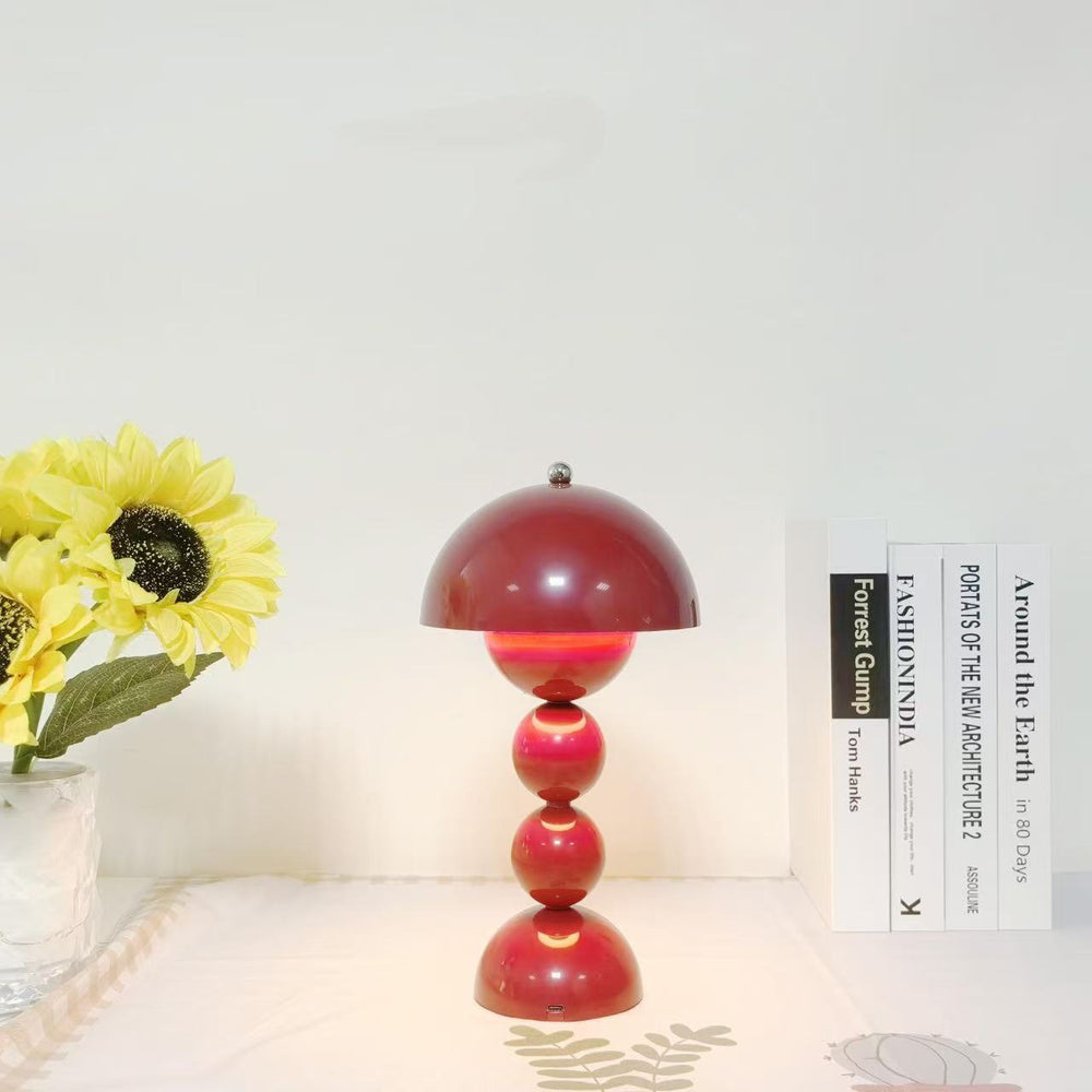 Danish mushroom bud table lamp - vintage, instagrammable bedside night light for girls - led bed lamp