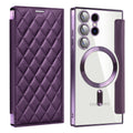 Suitable for a36 samsung s26ultra ya shield small fragrance magnetic leather case mobile phone case s24 all-inclusive flip protective cover