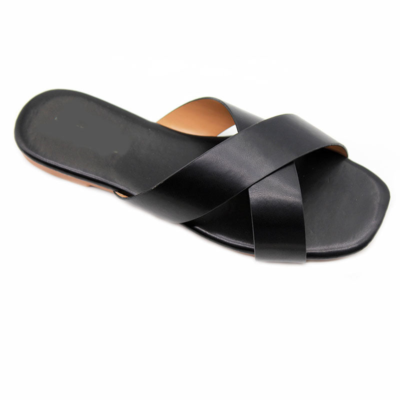 Wholesale flat sandals spot wholesale  women's candy color fashion casual beach slippers