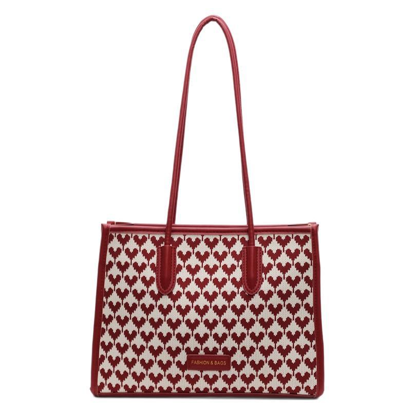 Red Thousand Birds Gotot Bag Women's 2025 New Fashion and Popular Versatile Commuter Shoulder Bag Bridal Wedding Bag