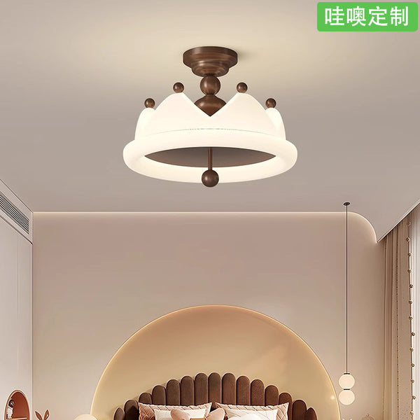 [Wow] Medieval cream wind ceiling lamp American designer master bedroom princess room full spectrum eye protection lamp
