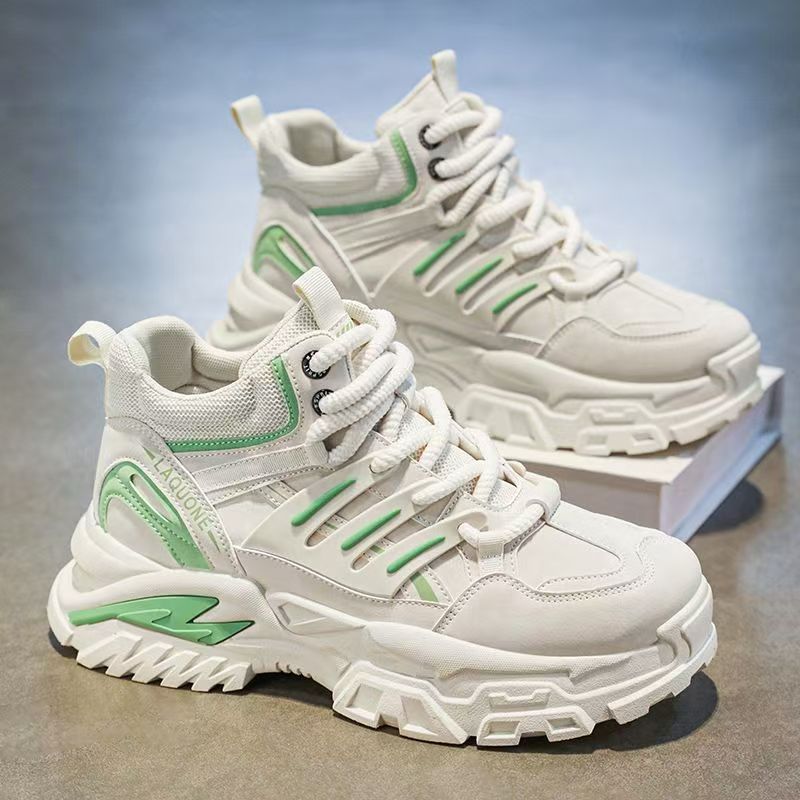 Men's shoes 2025 new spring casual trendy brand versatile thick sole height increasing men's hiking martin boots athletic dad shoes