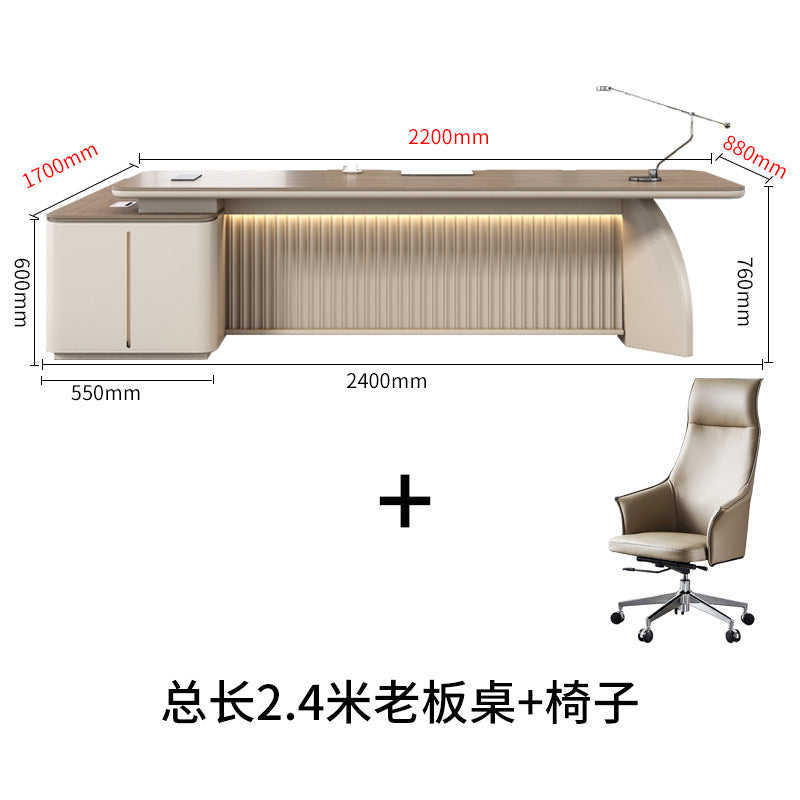 Saint li boss table and chair combination president office simple modern accessible luxury paint executive table elegant manager table and chair main