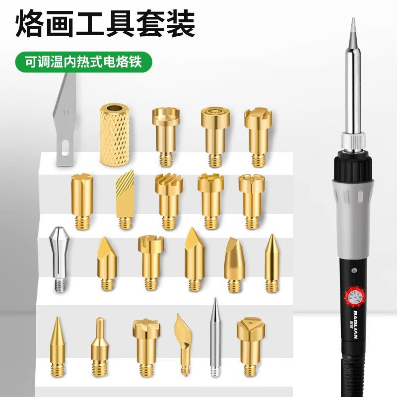 Baolian soldering iron head universal soldering table soldering iron head high temperature resistance durable heating core adjustable temperature internal heating type pyrography tool