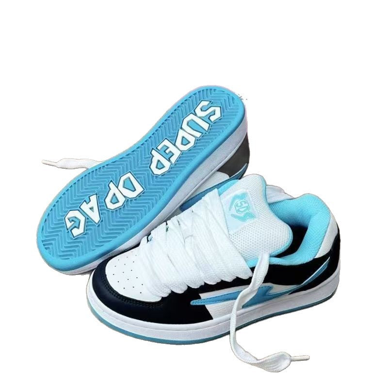 2025 black and white panda board shoes ins original niche lightning bread shoes casual versatile white shoes children