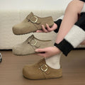 Casual style hidden heel toe cap slippers for women outwear2026springnew arrival one-leg belt buckle thick sole birkenstock shoes