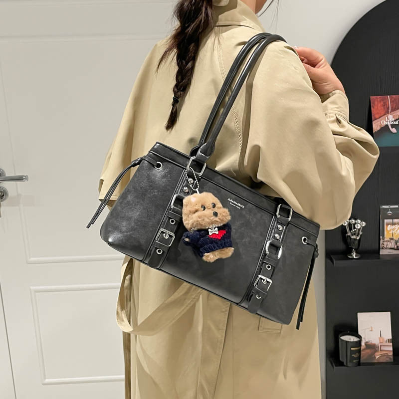 Vintage niche underarm bag 2025 new autumn/winter fashion korean style handbag commuter bag versatile large capacity tote bag