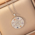 X8301-6 [titanium steel chain copper inlaid zirconium pendant]