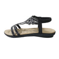 2025 summer plus size bohemian rhinestone floral elastic sandals for women - wholesale for amazon