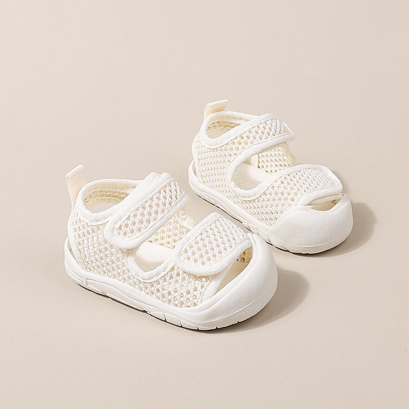 Baby sandals summer girls mesh breathable mesh shoes boys new indoor girls non-slip soft bottom baby shoes