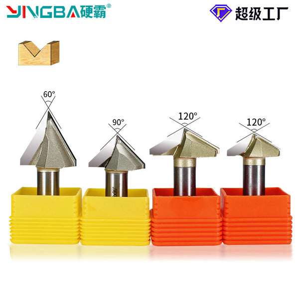 Hard 60/90/120 V type knife woodworking tool V slot knife engraving machine cutter head numerical control tool