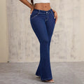 X-spot-65775# cross-border women's fashion european and american foreign trade fashion versatile slim elastic denim pants