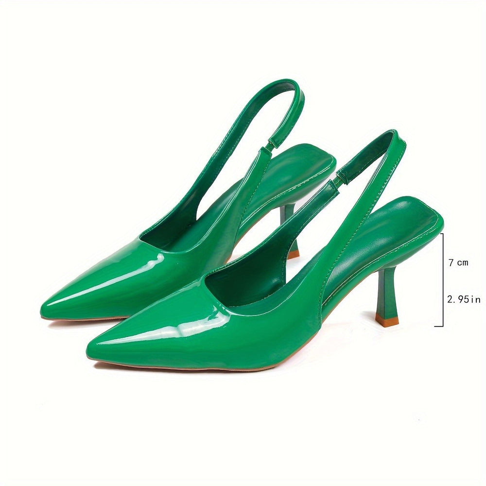 Fashion cross-border 2025 summer new high heels women's stiletto toe cap back hollow sandals mirror european size cross-border dropshipping