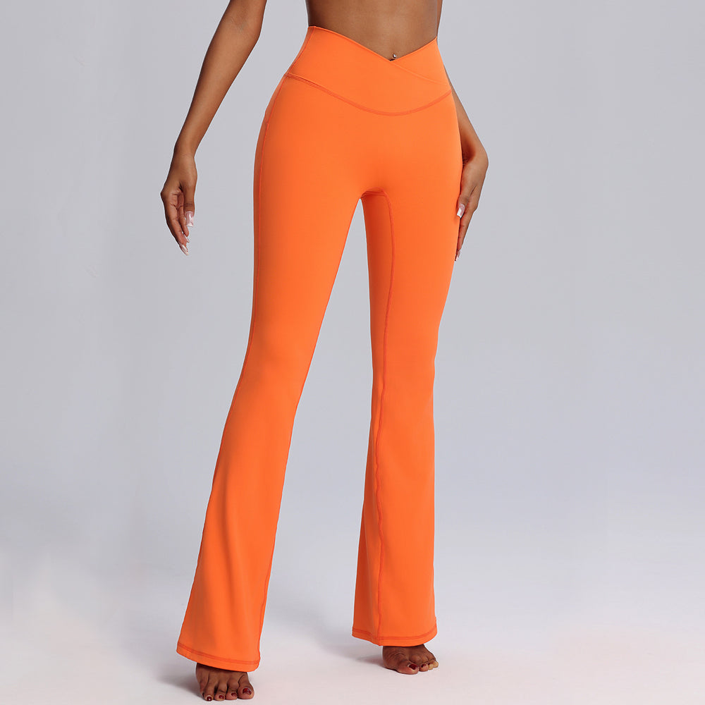 Fashion cross-border spring and summer yoga wear suit women's nude tight sportswear two-piece setcasual horn fitness wear
