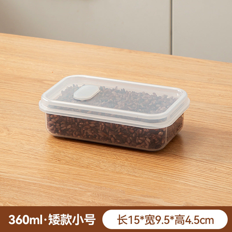 Kitchen, refrigerator, fresh-keeping storage box, sealed food preparation, transparent fresh-keeping box, food grade grid plastic freezer