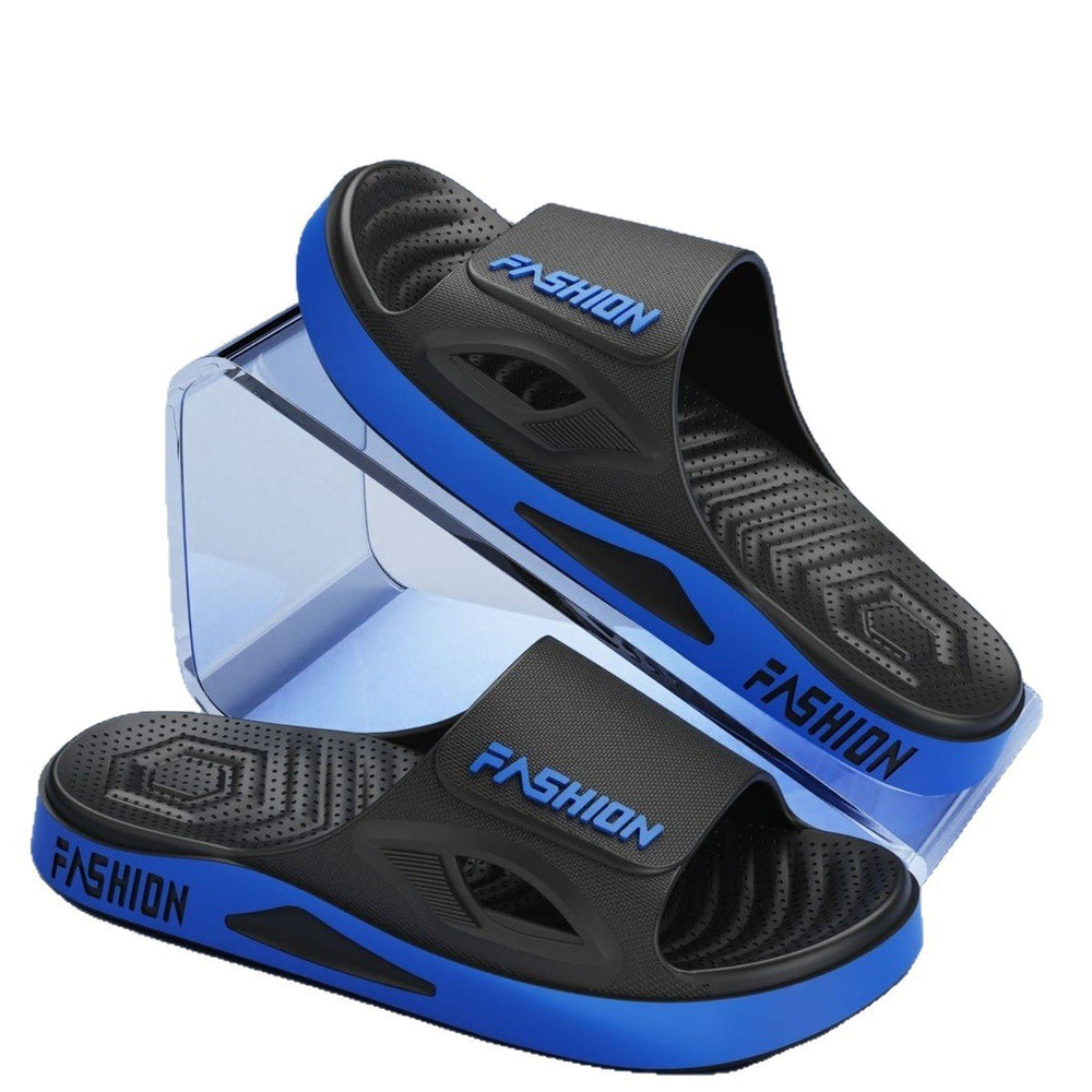 Men's summer new slippers - thick-soled, trendy outdoor/indoor slides, soft sole, one-strap sandals, beach & home footwear