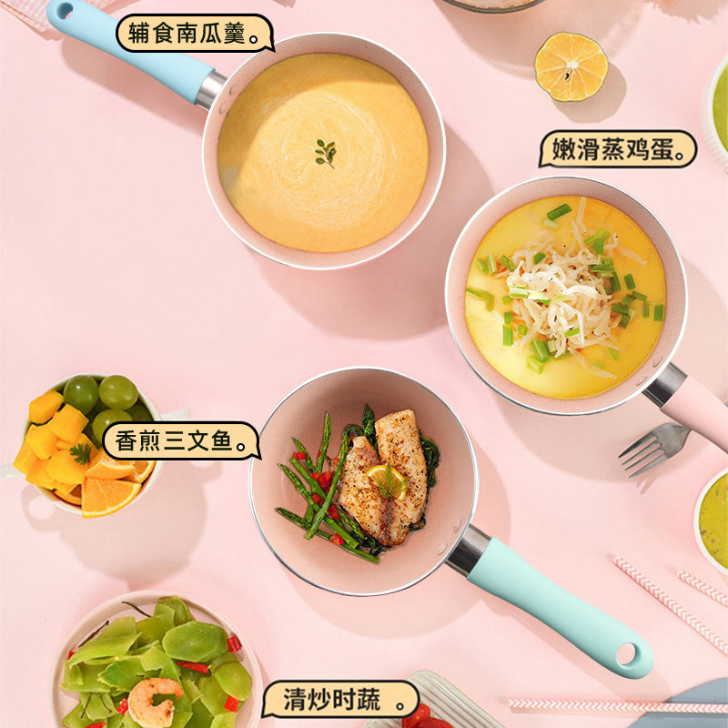 Mini kitchen soup pot for homekids play house omelette pot induction cooker neutral food supplement pot suit pot wholesale