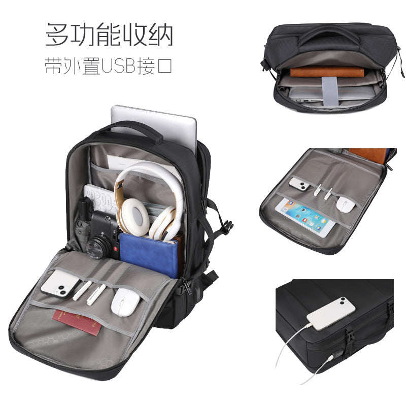 Business Backpack Men's Large Capacity Going Luggage Backpack Commuter Men's Bag Multifunctional USB Fashion Backpack