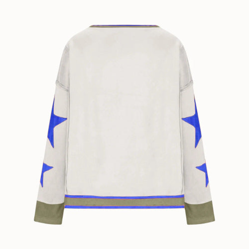 European and american style women's hoodie: trendy, chic, round neck, lightweight, loose fit, effortless style, long sleeve outerwear