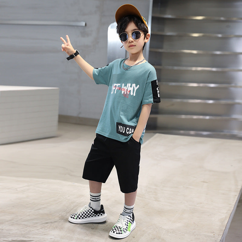 Boys' summer outfit set:  new summer collection - lightweight, sporty, cool & trendy styles for mid-to-large boys