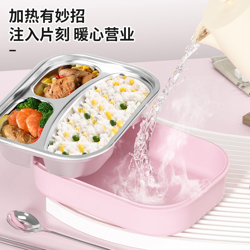 316 stainless steel thermal insulation lunch box is convenient for students to go to work Bento box Microwave oven canteen lunch box