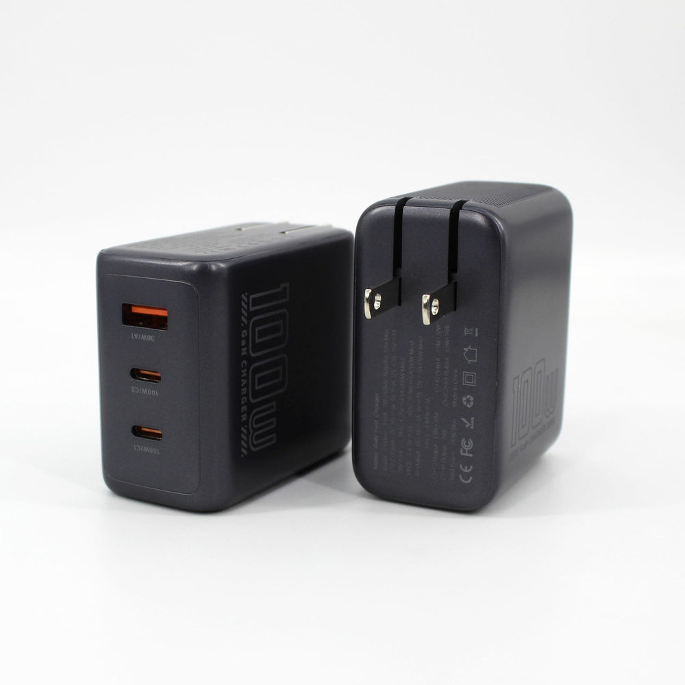 ai display 100w gan multi-port fast charging adapter - charger for laptops, tablets, and mobile phones