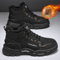 High-top men's shoes 2025winternew arrivalworkwear style outdoor hikingwinterfleece-lined cotton shoes labor protection construction site boots