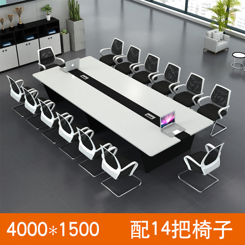 Conference room conference table long table simple modern training table strip table chair meeting large table combination