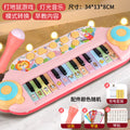 Children's electronic keyboard piano with microphone - ages 1-3-6 - musical light-up gopher toy - beginner's starter kit for babies