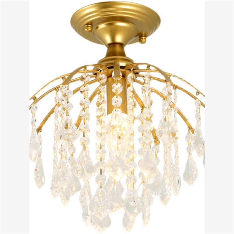Modern minimalist creative hallway entryway ceiling light, light luxury crystal italian style popular corridor balcony walk-in closet lighting fixture