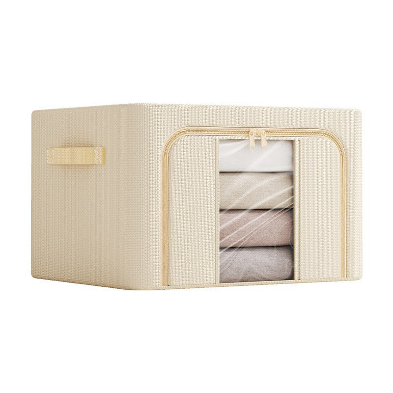Household Oxford cloth steel frame clothing storage box Foldable storage box Moving quilt clothes wardrobe Baina box