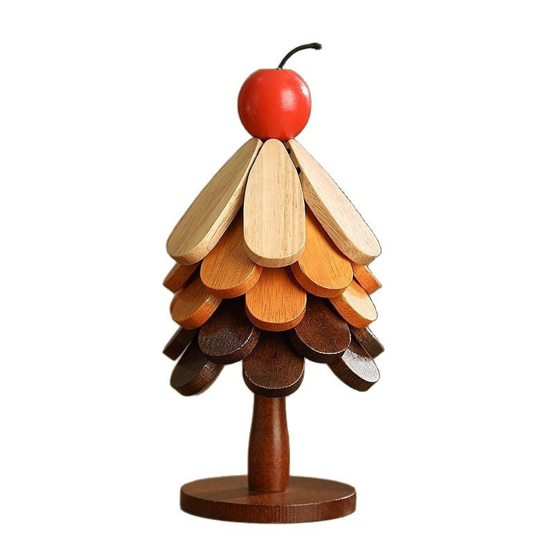 Classy christmas tree insulation mat dining table decoration creative a tree solid wood oven mitts pot holder christmas gift