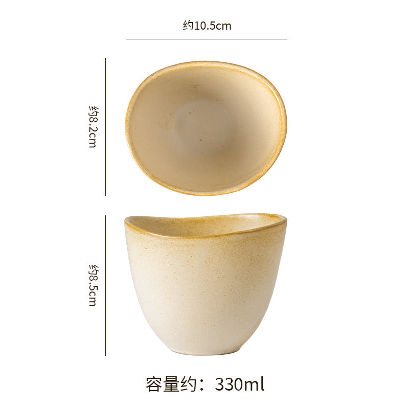 Vintage irregular high-end bowls, plates, and dishes - restaurant, hotel, and home tableware - unique dinnerware for serving dishes, desserts, rice bowls, and plating