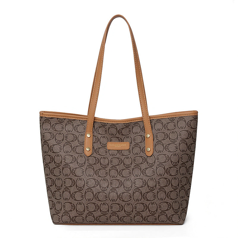 2026 new large capacity tote bag - stylish and versatile shoulder bag, trendy printed minimalist women's bag, commuter tote