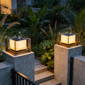 Solar powered pillar lights for villas, entryway doors, premium marble waterproof column lights, diy home construction wall post lights