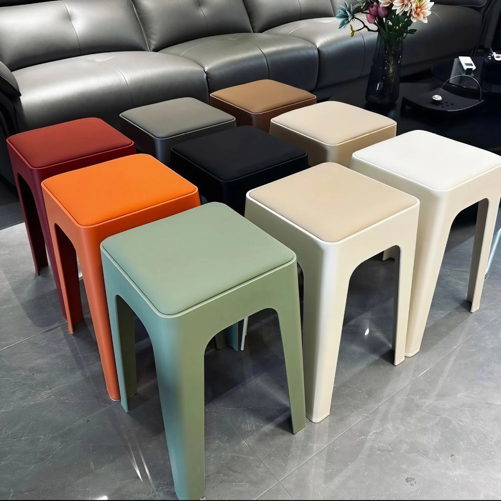 Comfortable restaurant soft-padded plastic stool, bench, fast food restaurant long-seat soft stool, new home use thickened plastic stool
