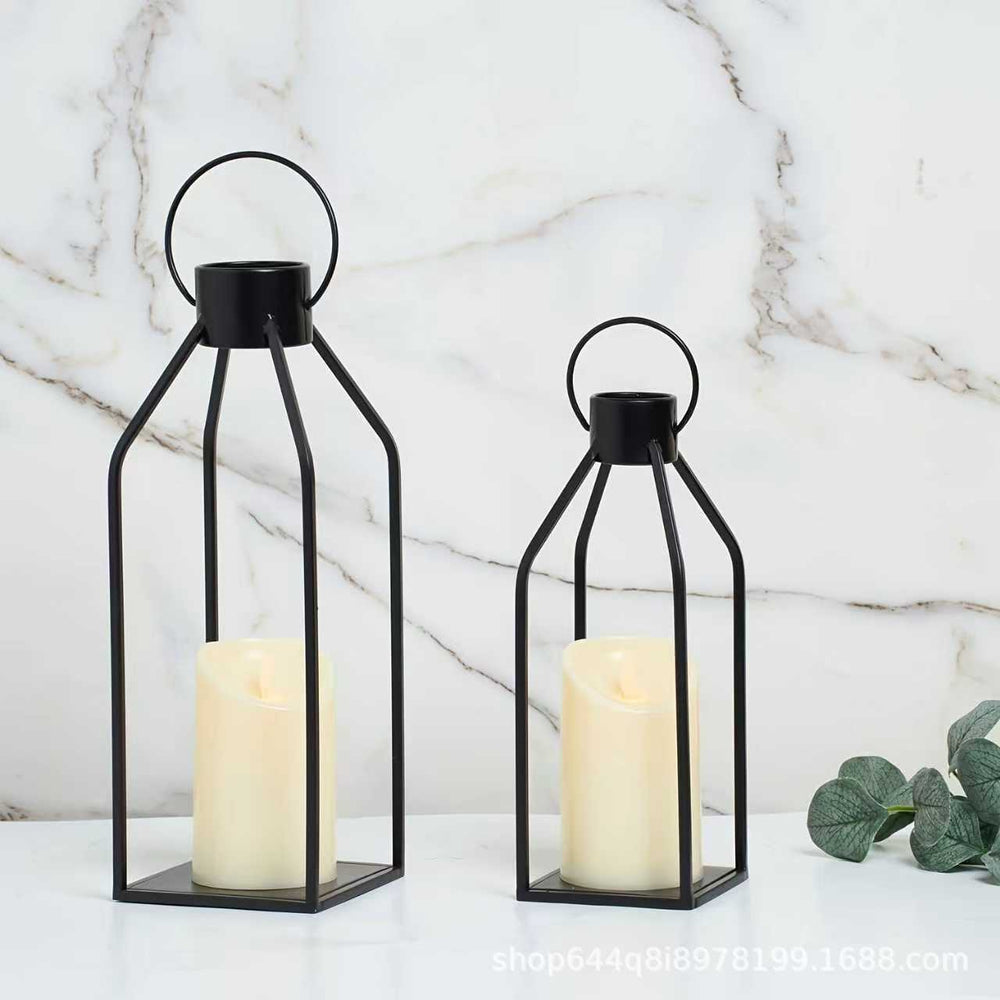 amazon casual candle holder black iron home candle holder desktop decoration outdoor garden wind lamp decoration