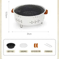 Household oven convenient round oven tea making barbecue multi-function barbecue grill outdoor barbecue charcoal