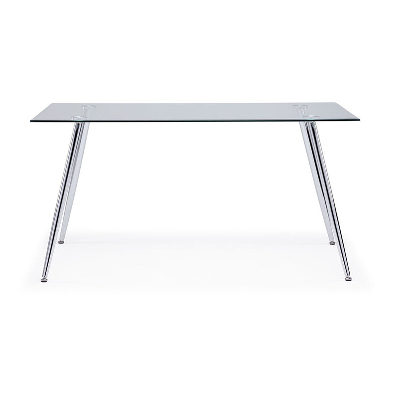 Amazon tempered glass dining table - small apartment, 4 chairs, minimalist square negotiation table