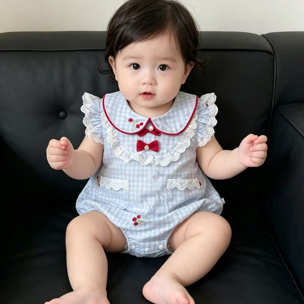 Summer sweet floral romper baby clothes girl outfit summer chic lightweight bodysuit