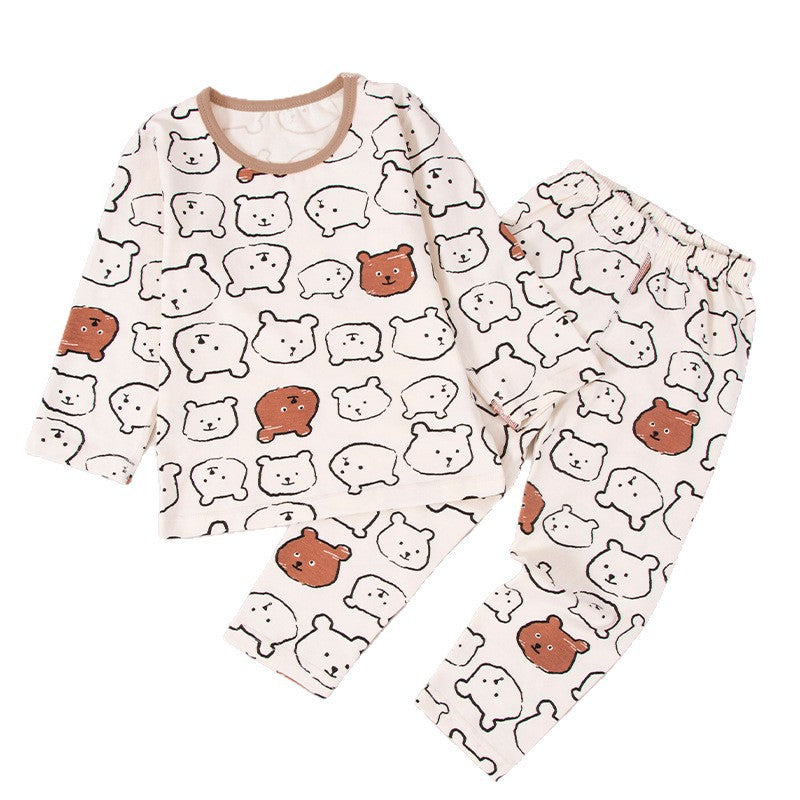 New children's home wear set: boneless, class a, pure cotton loungewear for baby boys and girls - autumn collection